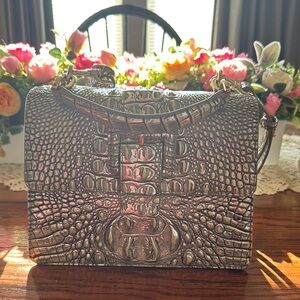 Brahmin Small Hallie Crocodile